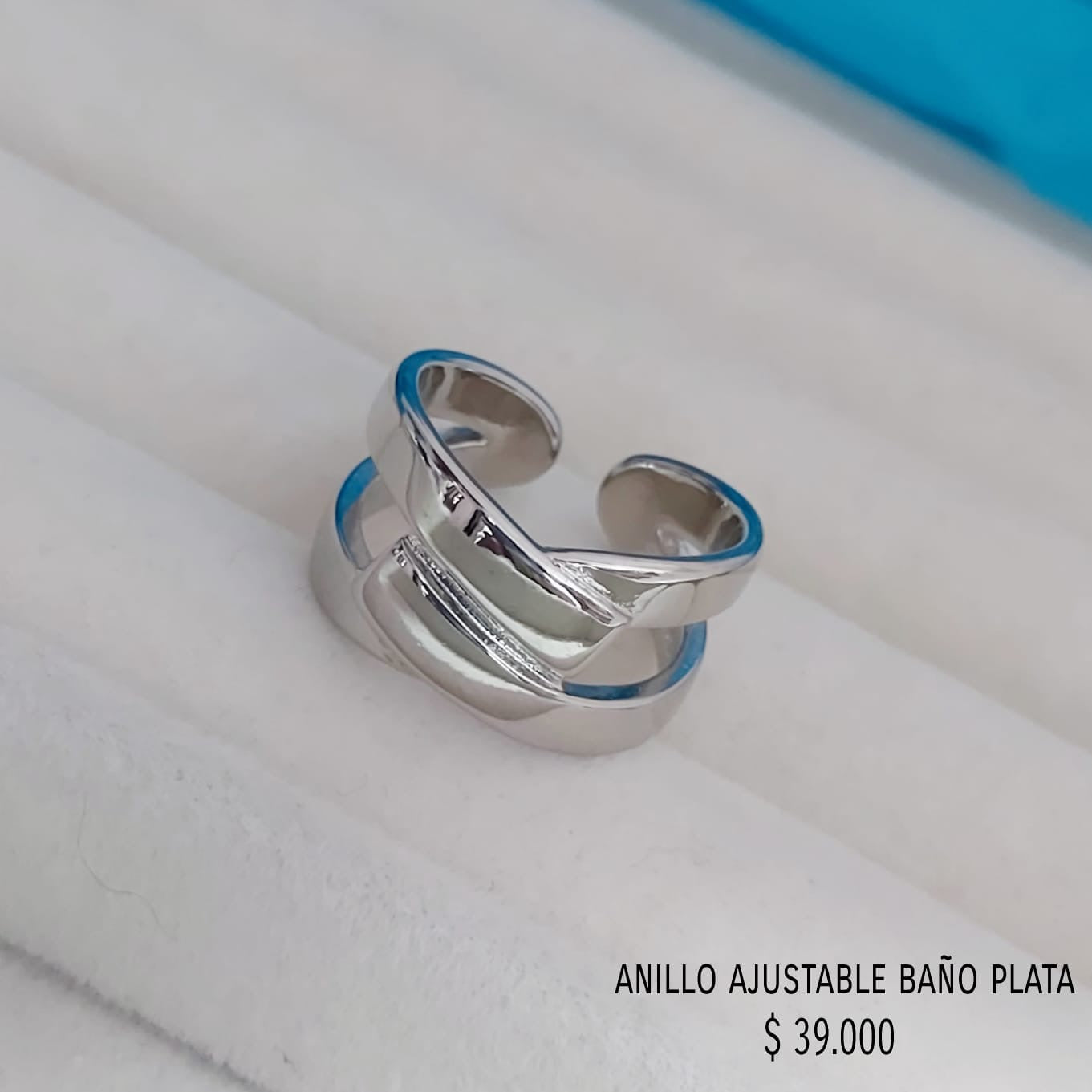 Anillo ajustable baño plata