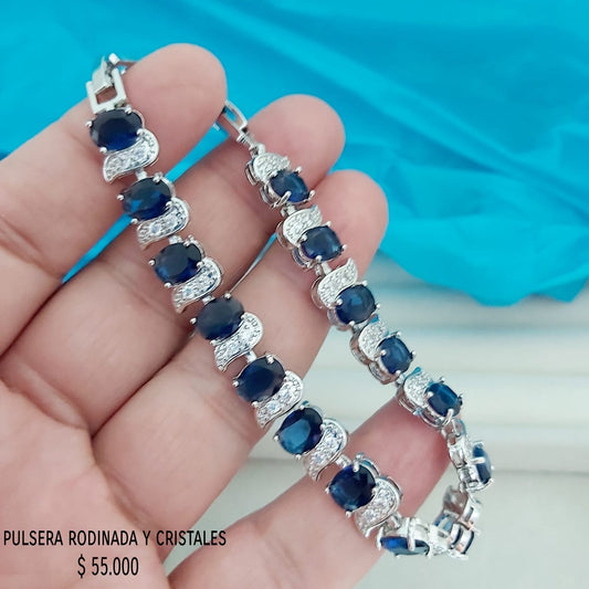 Pulsera y cristales rodinada