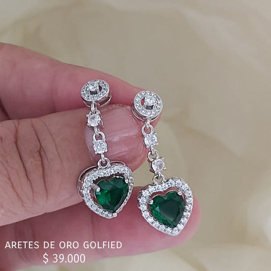 Aretes de oro golfield