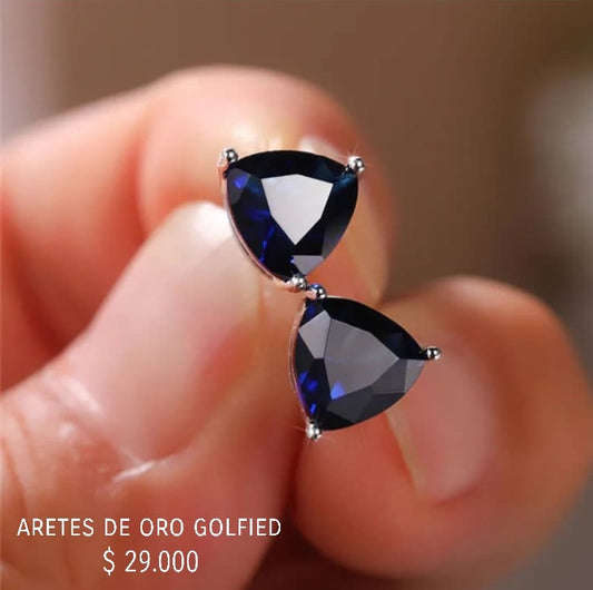 Aretes de oro golfied