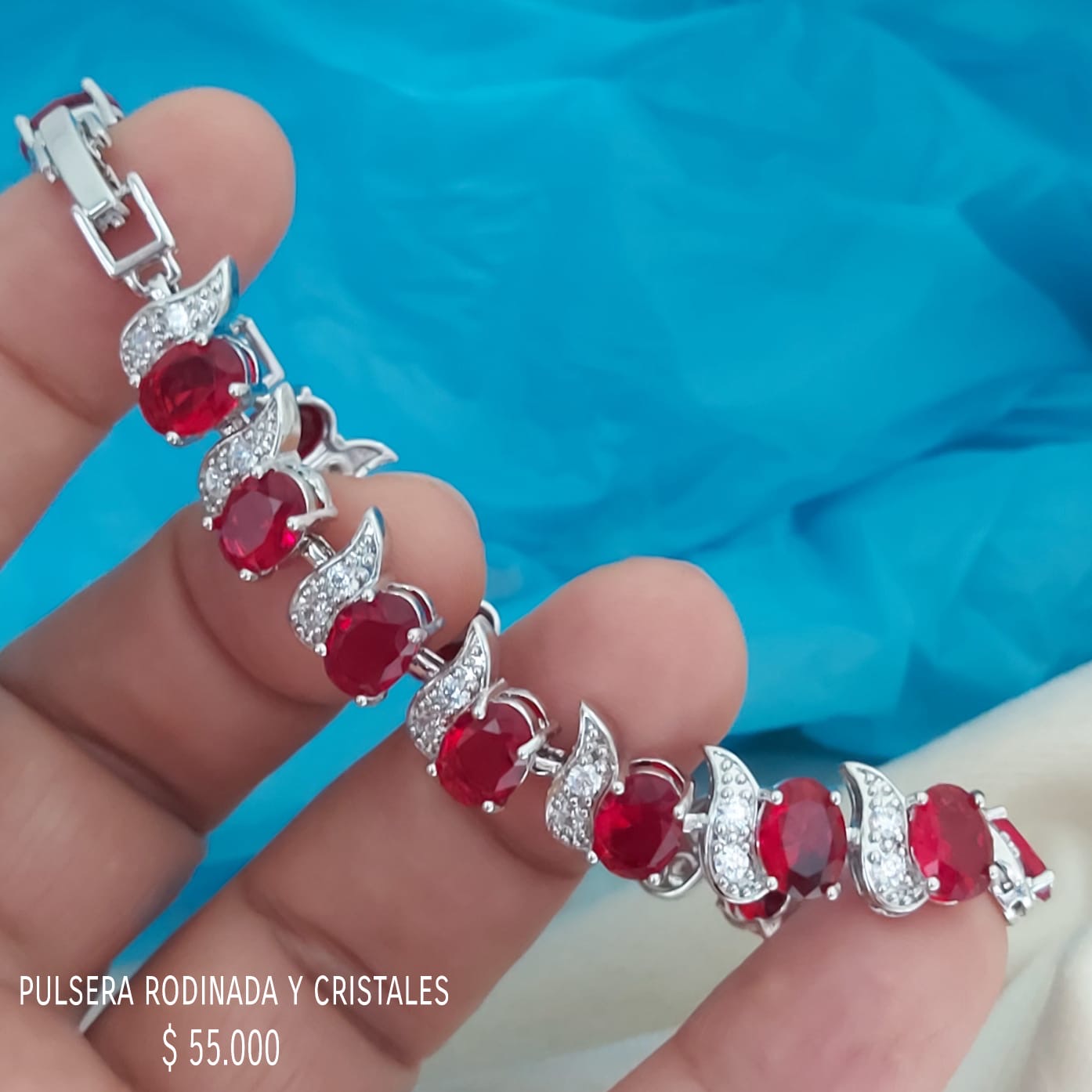 Pulsera y cristales rodinada