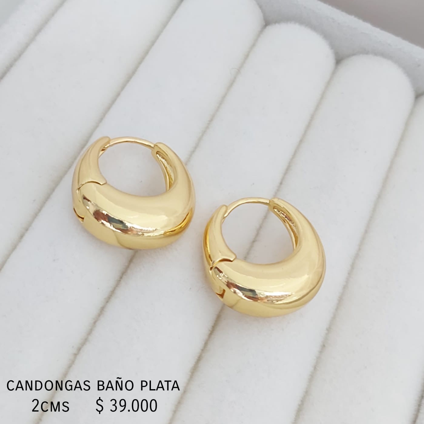 Aretes baño plata