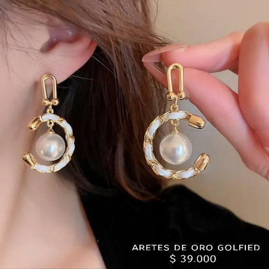 Aretes de oro golfield