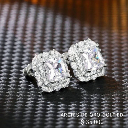 Aretes de oro golfied