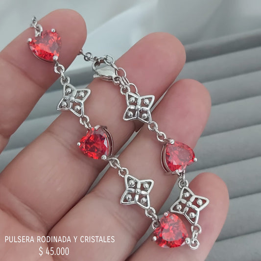 Pulsera y cristales rodinada