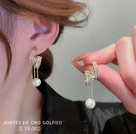 Aretes de oro golfield