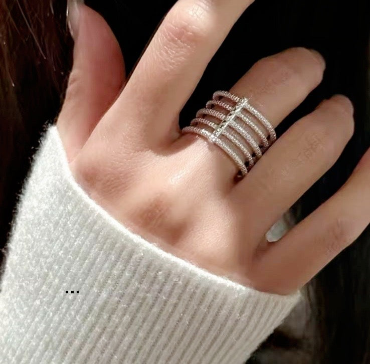 Anillo ajustable baño plata