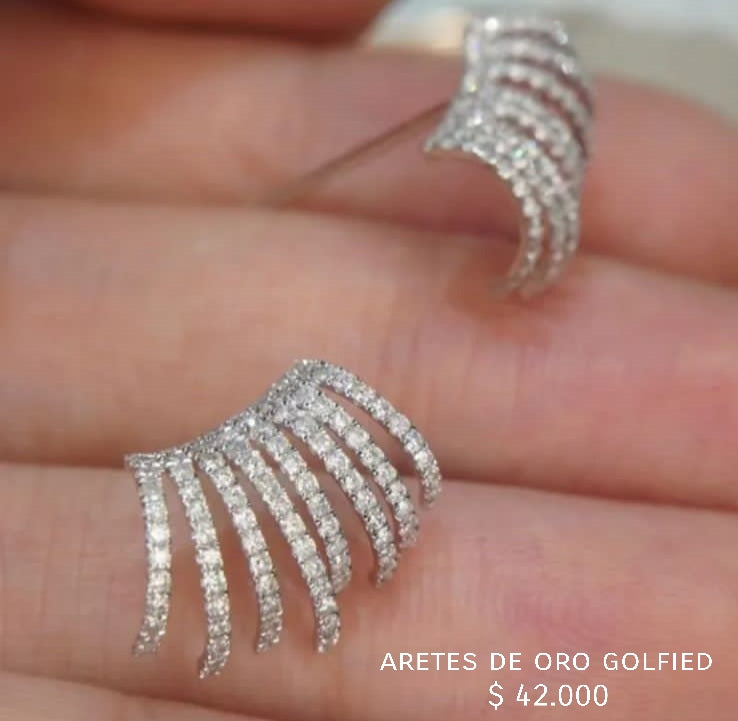 Aretes de oro golfield