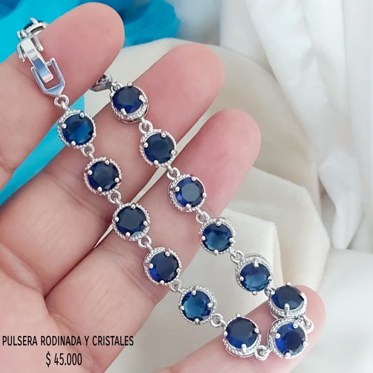Pulsera y cristales rodinada