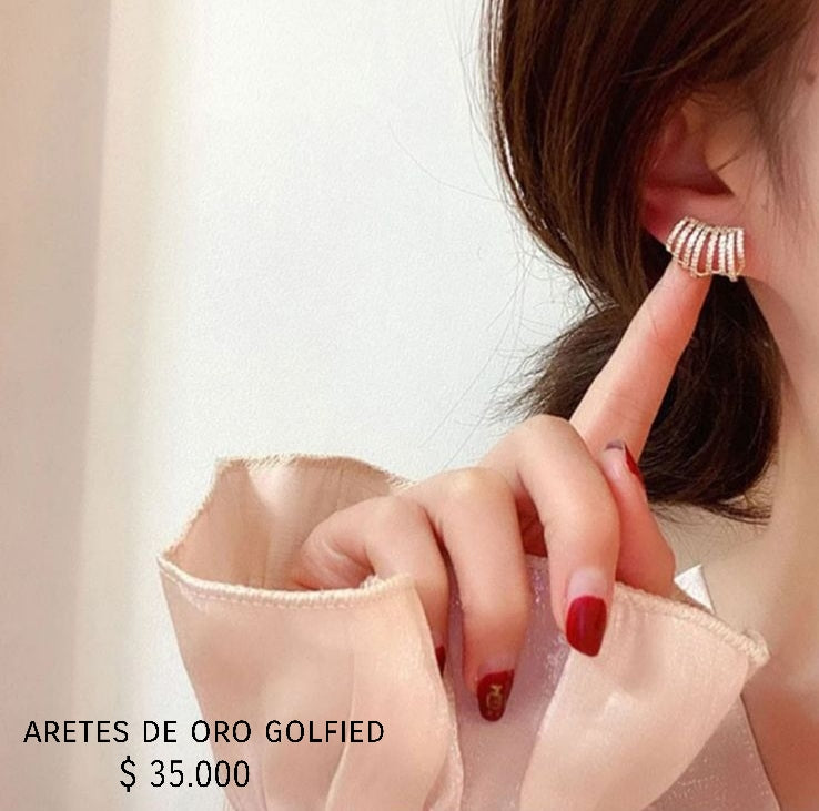 Aretes de oro golfield