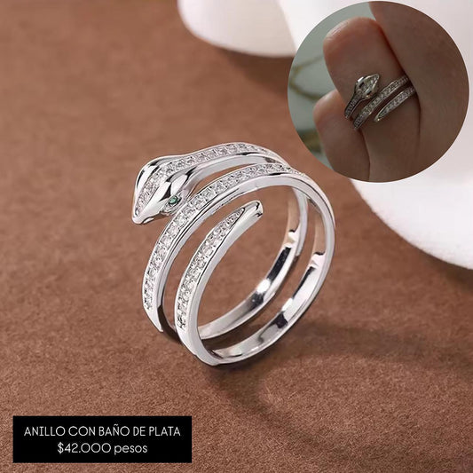 Anillo ajustable baño plata