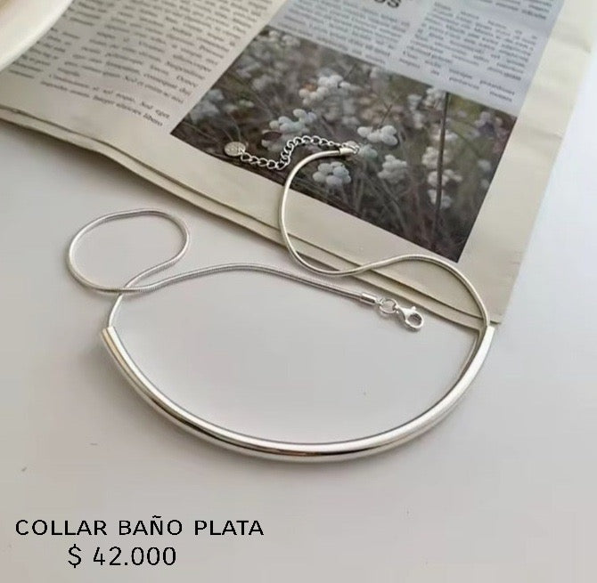 Collar baño plata