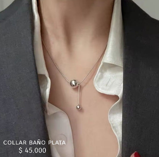 Collar baño plata