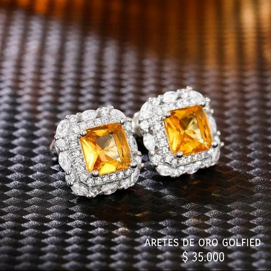 Aretes de oro golfied