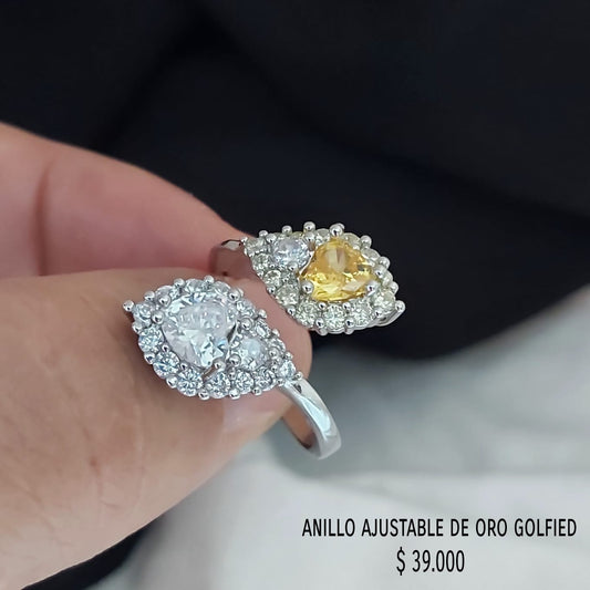 Anillo ajustable de oro golfield