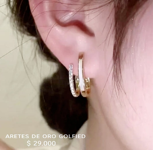 Aretes de oro golfield