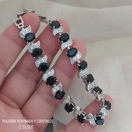Pulsera y cristales rodinada