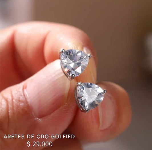 Aretes de oro golfied