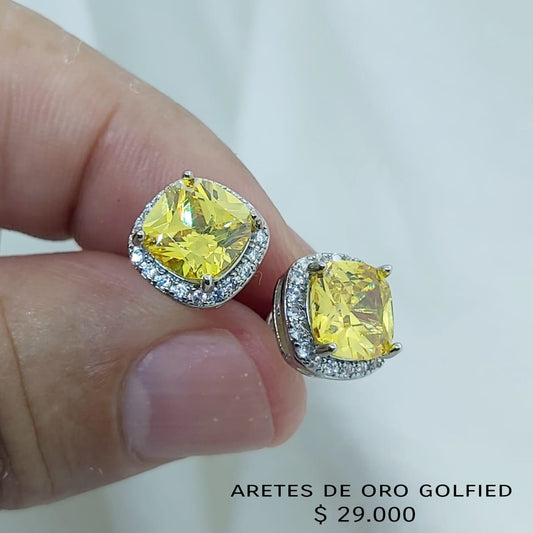 Aretes de oro golfield