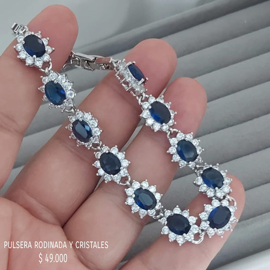 Pulsera y cristales rodinada