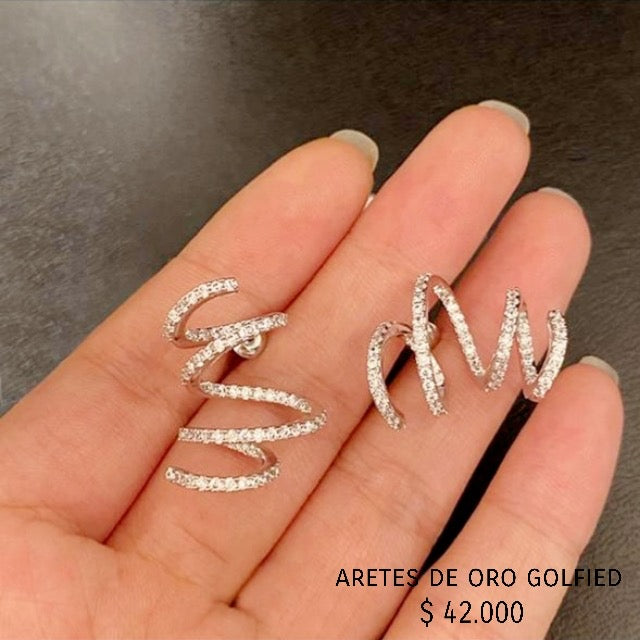 Aretes de oro golfield