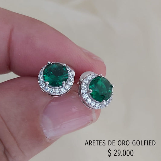 Aretes de oro golfield