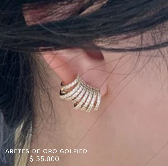 Aretes de oro golfield
