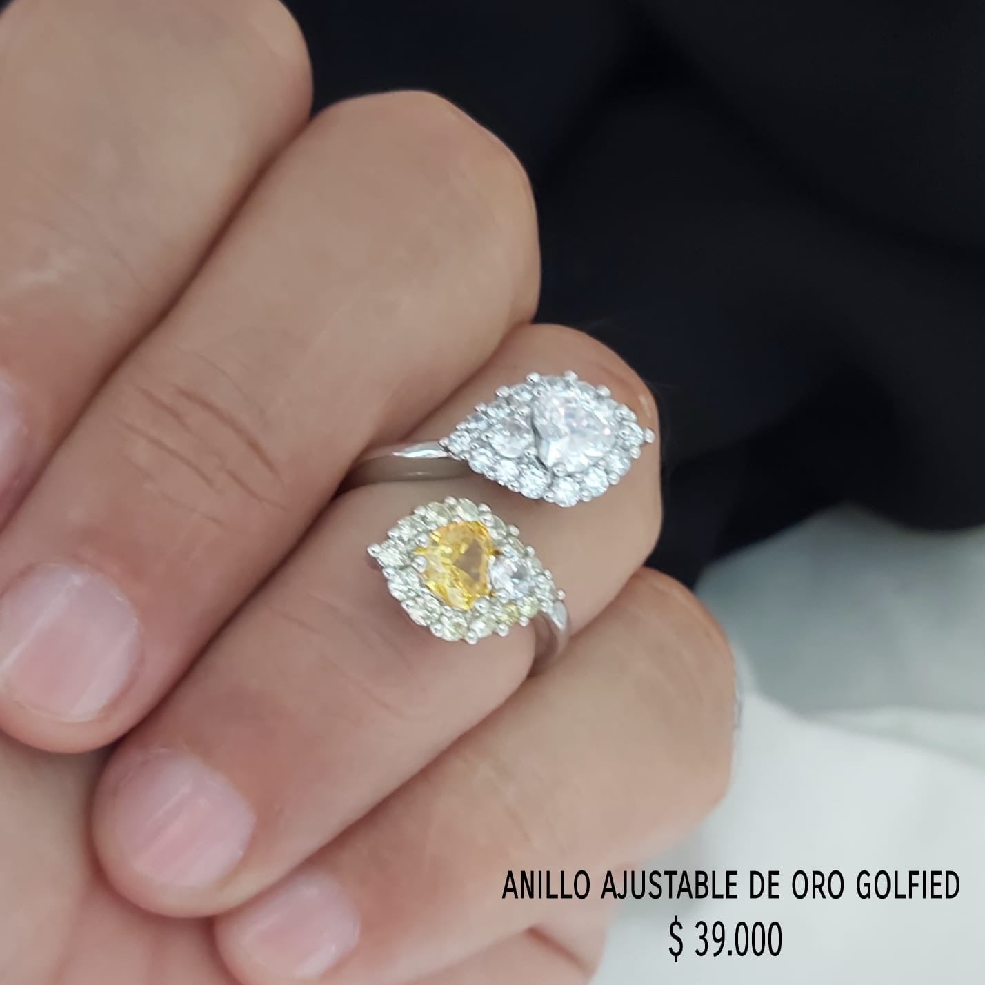 Anillo ajustable de oro golfield