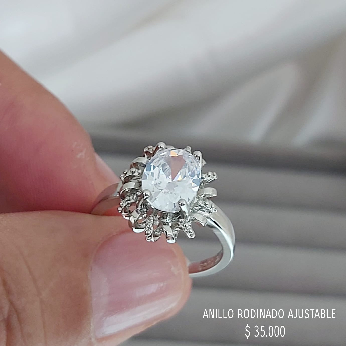 Anillo ajustable rodinado
