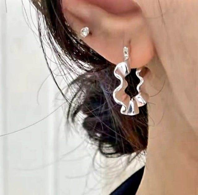 Aretes baño plata