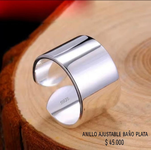 Anillo ajustable baño plata