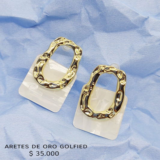 Aretes de oro golfield