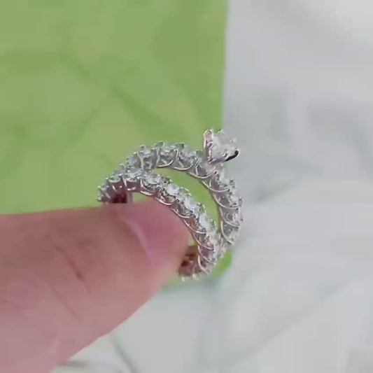 Anillo de oro golfield rodinado