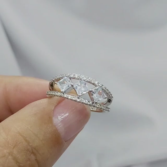 Anillo de oro golfield rodinado